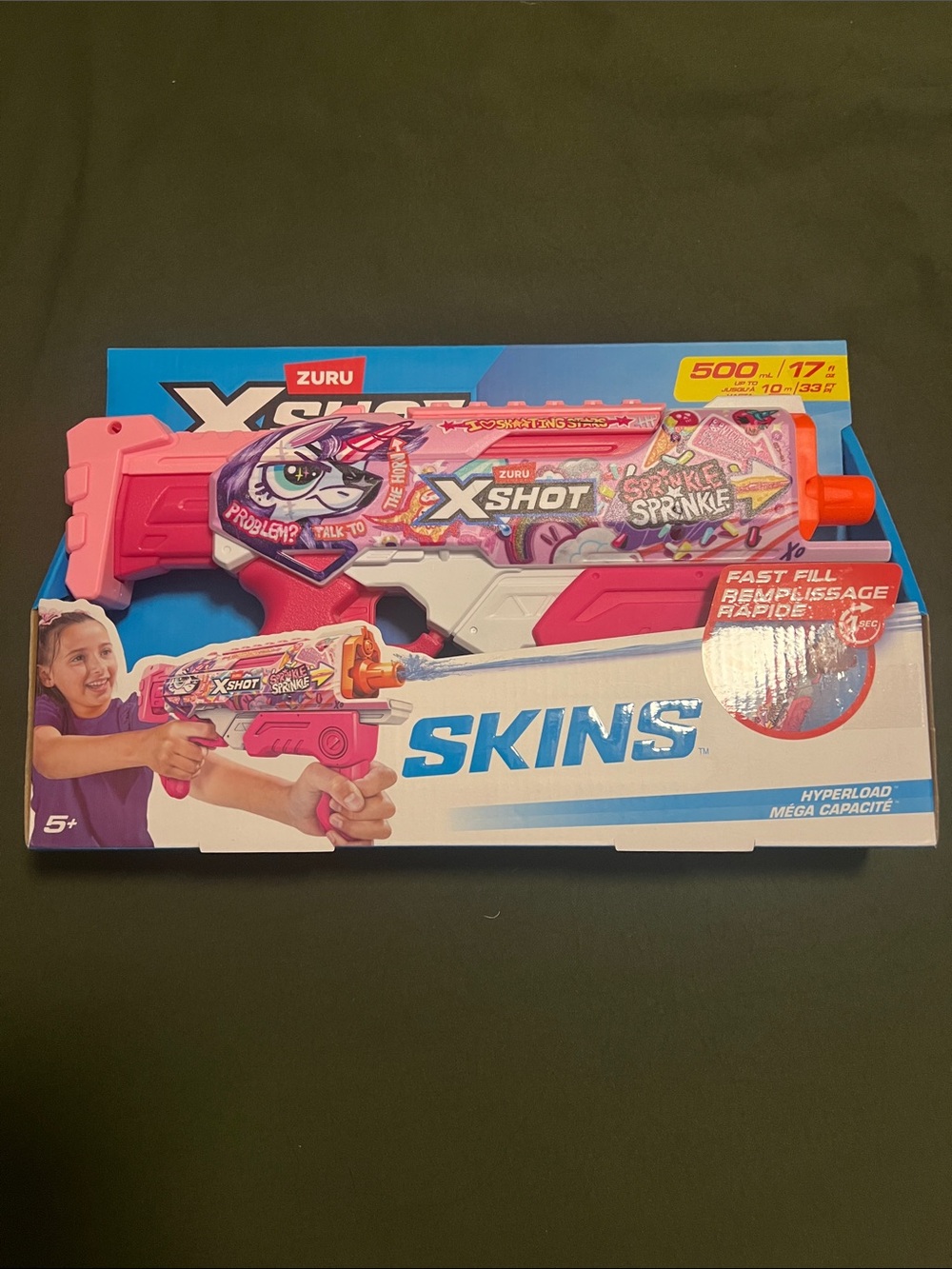 ZURU X-Shot Skins Kids Foam Dart Blaster - Pink